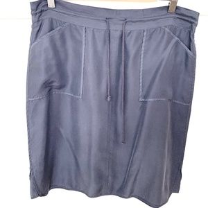 Calvin Klein drawstring silk skirt